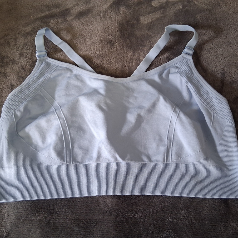 Member's Mark Women's Seamless Racerback Medium Support Sports Bra blue XXL